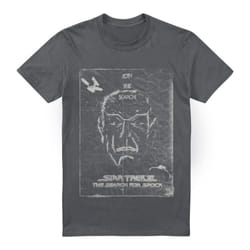 Star Trek Mens Join the Search T-Shirt - M, Charcoal