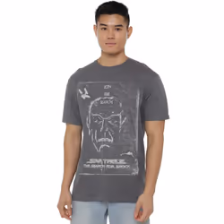 Star Trek Mens Join the Search T-Shirt - M, Charcoal
