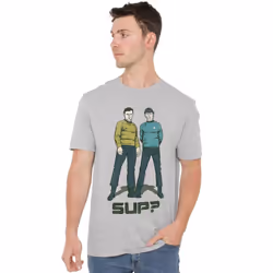 Star Trek Mens Sup T-Shirt - XXL, Sport Heather