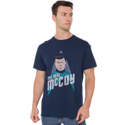 Star Trek Mens The Real McCoy T-Shirt - 3XL, Navy