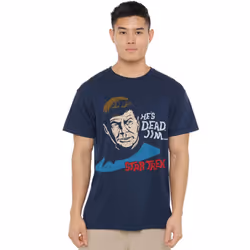 Star Trek Mens He's Dead Jim T-Shirt - 3XL, Navy