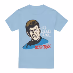 Star Trek Mens He's Dead Jim T-Shirt - L, Light Blue