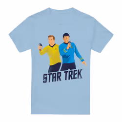 Star Trek Mens Phasers Ready T-Shirt - M, Light Blue