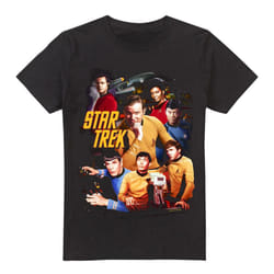 Star Trek Mens At the Controls T-Shirt - 3XL, Black
