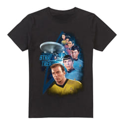 Star Trek Mens Among the Stars T-Shirt - XL, Black