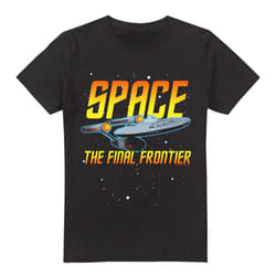 Star Trek Mens Space T-Shirt - S, Black