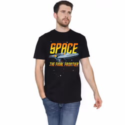 Star Trek Mens Space T-Shirt - 5XL, Black
