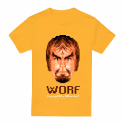 Star Trek Mens Bit Warrior T-Shirt - L, Gold