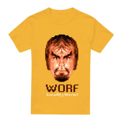 Star Trek Mens Bit Warrior T-Shirt - L, Gold