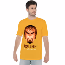 Star Trek Mens Bit Warrior T-Shirt - XXL, Gold