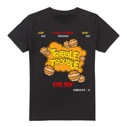 Star Trek Mens Tribble Trouble T-Shirt - L, Black