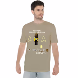 Star Trek Mens Select Weapon T-Shirt - M, Safari Green