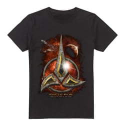 Star Trek Mens Klingon Crest T-Shirt - M, Black