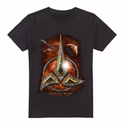 Star Trek Mens Klingon Crest T-Shirt - L, Black