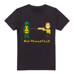Star Trek Mens Kirk Phased First T-Shirt - 3XL, Black