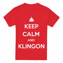 Star Trek Mens Calm Klingon T-Shirt - M, Red