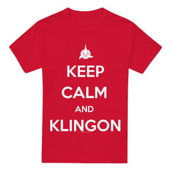 Star Trek Mens Calm Klingon T-Shirt - M, Red