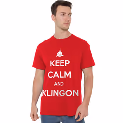 Star Trek Mens Calm Klingon T-Shirt - M, Red