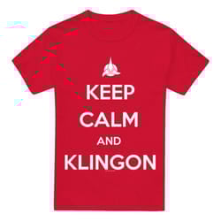 Star Trek Mens Calm Klingon T-Shirt - XXL, Red