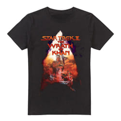 Star Trek Mens The Wrath of Khan Poster T-Shirt - 5XL, Black