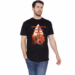 Star Trek Mens The Wrath of Khan Poster T-Shirt - 5XL, Black