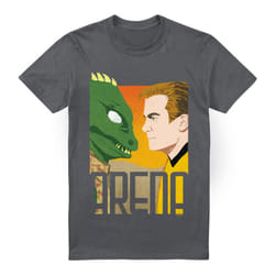Star Trek Mens Arena T-Shirt - S, Charcoal