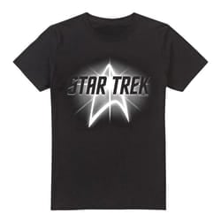 Star Trek Mens Glow Logo T-Shirt - XXL, Black