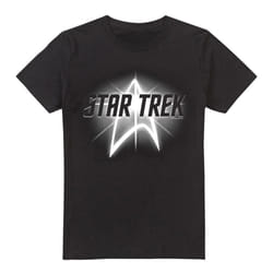 Star Trek Mens Glow Logo T-Shirt - 3XL, Black