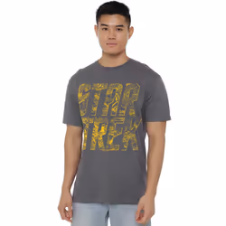 Star Trek Mens Schematic Logo T-Shirt - XL, Charcoal