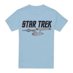 Star Trek Mens Enterprise Logo T-Shirt - 3XL, Light Blue