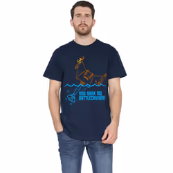 Star Trek Mens Battlecruiser T-Shirt - L, Navy