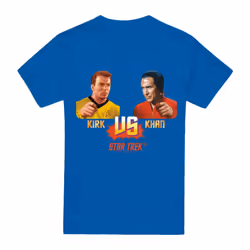 Star Trek Mens Kirk Vs Khan T-Shirt - 3XL, Royal Blue
