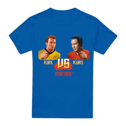 Star Trek Mens Kirk Vs Khan T-Shirt - 3XL, Royal Blue