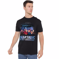 Star Trek Mens Space Group T-Shirt - XL, Black
