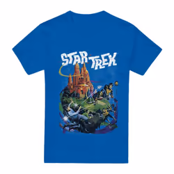 Star Trek Mens Battle Vulcan T-Shirt - S, Royal Blue