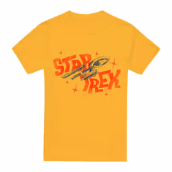 Star Trek Mens Halftone Logo T-Shirt - XL, Gold