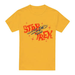 Star Trek Mens Halftone Logo T-Shirt - XL, Gold