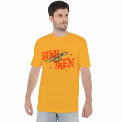 Star Trek Mens Halftone Logo T-Shirt - XL, Gold