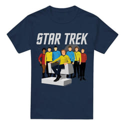 Star Trek Mens Vector Crew T-Shirt - L, Navy