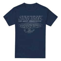 Star Trek Mens The Next Generation Enterprise T-Shirt - M, Navy