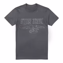 Star Trek Mens The Original Series Enterprise T-Shirt - 4XL, Charcoal