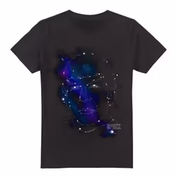 Star Trek Mens Spock Constellations T-Shirt - XL, Black
