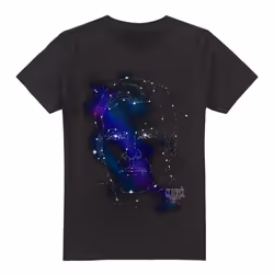 Star Trek Mens Captain Kirk Constellations T-Shirt - 3XL, Black