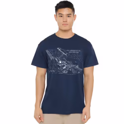 Star Trek Mens Enterprise Print T-Shirt - 3XL, Navy