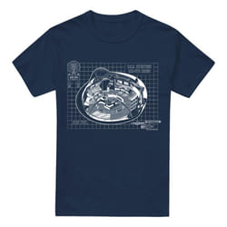Star Trek Mens Bridge Print T-Shirt - XXL, Navy