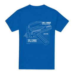 Star Trek Mens Phaser Plans T-Shirt - 4XL, Royal Blue