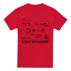Star Trek Mens D7 Diagram T-Shirt - S, Red