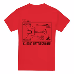 Star Trek Mens D7 Diagram T-Shirt - L, Red