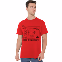 Star Trek Mens D7 Diagram T-Shirt - L, Red