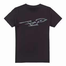 Star Trek Mens Bushwork Enterprise T-Shirt - XXL, Black